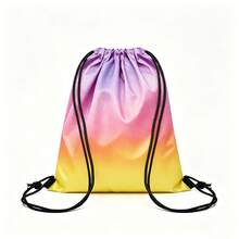 BAILEE Casual And Stylish Shoulder Bag With Gradient Colors, Drawstring Closure, Perfect For Travel, Fitness, And Sports Activities. Ideal As A Gift. - Multicolor - View 7