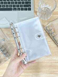 1pc A6 Single Ring Transparent Loose Leaf Notebook, Transparent Soft Cover Planner, Sticker Storage Book, A6 Loose Leaf Binder, DIY Sticker Book, IDOLME, PP Material High Transparency Inner Pages, Planner Lining Paper, Sticker Book Refill, Sticker Storage, Notebook, Time Planning Book, Savings Book And Other Storage Supplies, New Semester Supplies, Back To School Season - Binder - View 4
