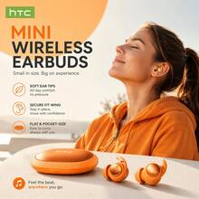 HTC NE76 Wireless Earbuds - Upgraded Ultra-Soft In-Ear Headphones, Wireless 6.0 Earbuds, Suitable For Side Sleeping, Invisible Flat Mini Design, Suitable For Travel And Side Sleeping, Excellent Sound Quality - View 5