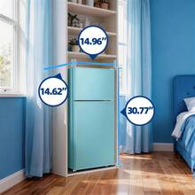 WANAI 2.4 Cu.Ft Mini Fridge With Top Freezer, Refrigerator For Personl Use Dorm Fridge With Egg Tray, Removable Shelves,7 Temperature Control Silver - US B Type Plug(110-127V) - View 8
