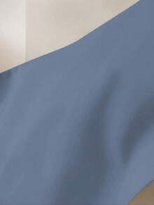 1pc Solid Gray Blue Fitted Sheet, Mattress Protector, Mattress Cover, Fitted Sheet, Soft & Breathable, Twin, Full, Queen, King, Deep Pocket Design Up To 11.8 Inches, Breathable & Wrinkle-Resistant, Machine Washable, Dorm Bedding, Back To School - Dusty Blue - View 7