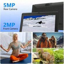 Children'S 7-Inch Tablet Computers, Children'S Tablet Computers And Wi-Fi 4GB RAM, 64GB Roma, Dual Cameras, Parental Control, Jpa Preinstallate For Children'S Education, Games, Tablets And Holiday Gifts For Taking Care Of Children - Black - View 6