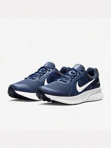 Men's NIKE RUN SWIFT 2 Running Shoes Low-Top CU3517-400 - Navy Blue - View 4
