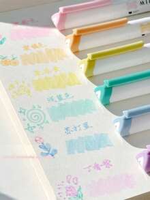 12/1 PC. 12-Color Soft-Tip Dual-Tip Highlighter. Triangular Barrel. Highlighter For Students To Mark Key Points, Journaling, And Doodling. Student Stationery. Back-To-School Season. - Highlighter - View 5