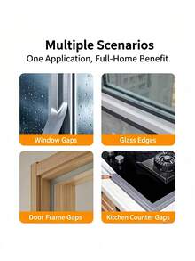 Window & Door Windproof Tape, Winter Insulation Sealing Strip, Waterproof & Insect-Proof Cloth Tape, Glass Tube Gap Sealing, Kitchen Window Draft Stopper - 1Pcs - View 9