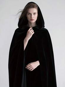 1 buah Jubah Beludru, Cocok untuk Kostum Pesta Topeng, Malaikat Maut, Penyihir, Hantu, Setan, Perlengkapan Cosplay - MultiWarna - View 3