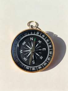 1pc Outdoor Compass, Unisex, Suitable For Camping, Hiking, Mountaineering, Fishing, Quick Direction Identification, Essential Camping Tool To Prevent Getting Lost, Mini Pocket Navigation Tool, Camping Gear - Multicolor - View 1