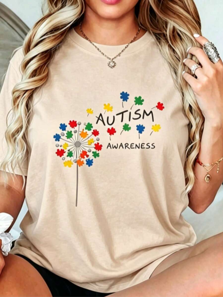 Women T-Shirts - 杏色 - 查看 1
