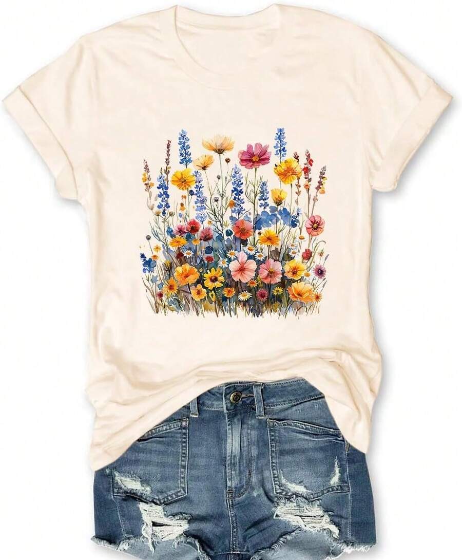 Women T-Shirts - 歐米色 - 查看 1