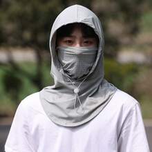 1件新款女款全臉防曬面罩，2026夏季冰絲防紫外線，頸部防護一體式遮陽帽，適用開車與騎行 - 彩色 - 查看 6