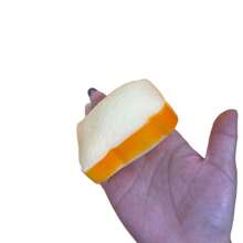 1pc Realistic Food-Colored Toast DIY Stress Relief Squeeze Toy Handmade Ball Squishy Venting Odd-Shaped Ball Skin Handmade Ball - 彩色 - 查看 5