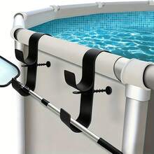 2pcs Adjustable Fixed Swimming Pool Pole Holder - Durable Plastic, Suitable For In-Ground Pools, Includes Net And Brush Hooks Accessories, Swimming Pool Accessories | Adjustable Bracket | Plastic Construction, Pool Pole Holder, A Great Pool Accessory - 2 Pack - View 11