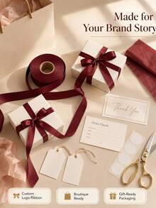 Customizable Gift Packaging Ribbon (2.5cm), Custom Ribbon, Personalized DIY Ribbon, Multiple Colors/Lengths Available, Gift Packaging, Birthday, Wedding, Anniversary, Woven Ribbon Bow Decoration Gift, School Supplies, Back To School Season - Multicolor - View 8