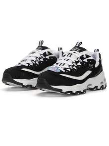 Skechers D'LITES Series Retro Patchwork Dad Shoes Panda Sneakers Casual Sports Shoes - Black and White - View 1