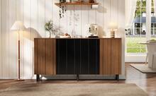 Kitchen Buffet With 4 Drawers From Particle Board Walnut - Walnut - View 4