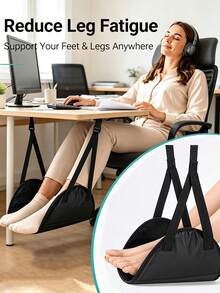 Office Footrest, Hanging Foot Hammock, Relieves Waist And Leg Pressure From Prolonged Sitting | Portable Under-Desk Foot Support, Comfortable For Study, Work, Napping, Lunch Break And Travel Needs | Practical Accessory To Improve Posture And Relax Body And Mind, Suitable For Office, Work, Airplane, Travel And Other Scenarios - Multicolor - View 1