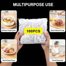 50/100/200pcs Reusable Elastic Food Storage Covers, Suitable For Leftovers, Fruits And Vegetables, Kitchen, Refrigerator And Countertop Storage, Wedding, Christmas, Birthday Decoration, Tabletop Display And Gift Multi-Purpose - Multicolor - View 9