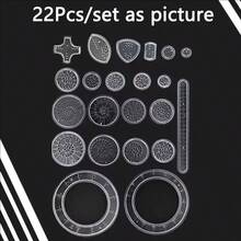 22pcs Geometric Ruler Set, Drawing Tools, Art Supplies, Learning Drawing Toys, School Rulers, Back To School, School Supplies - Ruler - View 7