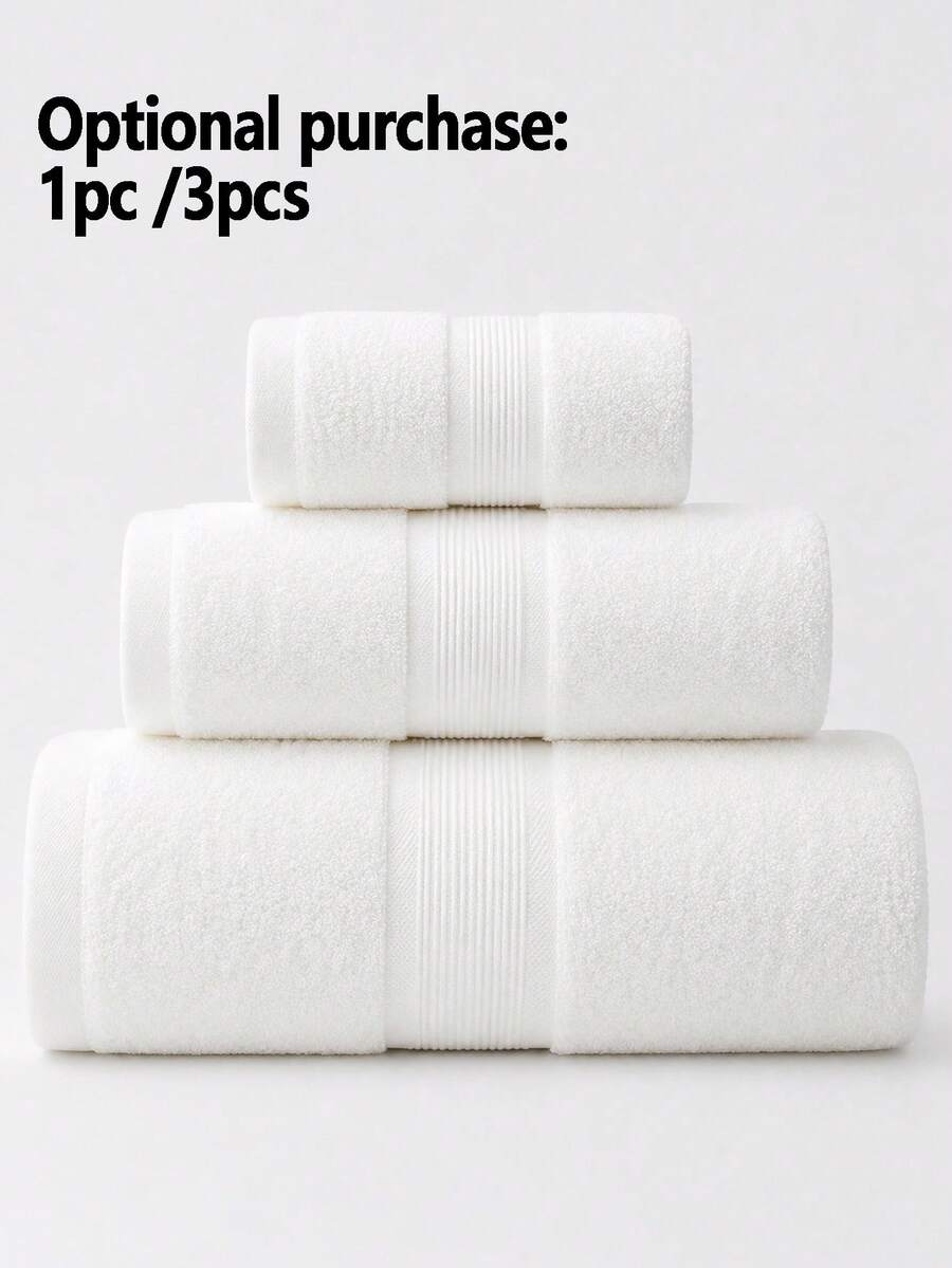 1pc/3pcs Modern Minimalist Solid Color Cotton Towel, Highly Absorbent, Soft Quick-Dry Bathroom Towel, Face Wash All Cotton, Household Adult Couple Men Women Soft Skin-Friendly Absorbent Bath Towel Daily Gift Multi-Purpose Universal Towel Bathroom Accessories Gym Yoga Outdoor Pool Towel