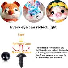 Ojos de  de plástico negros para juguetes, accesorios de bricolaje, ojos decorativos para osos de peluche y muñecas, 5-20 mm, piezas, suministros de costura para manualidades. - 7 mm - Ver 2