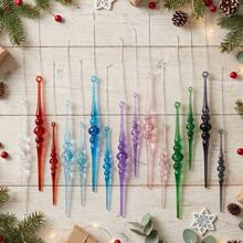 12pcs Multicolor Icicle Christmas Tree Decorations Acrylic Popsicle Ice Ball Hanging Ornaments Christmas Party Supplies - Multicolor - View 3