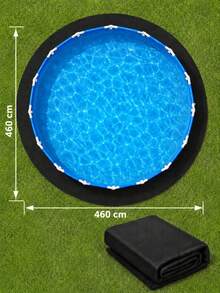 1pc/Set [Round Pool Mat], Multiple Sizes: 300cm-550cm, Suitable For Above Ground Pools, Pool Bottom Mat, Thickened Black Protective Liner, Prevents Punctures - Multiple Styles - View 16