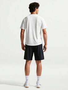 Nike Men's AS M NK DF FLEX SS TOP Short Sleeve T-Shirt Knit Collarless Short TIF2138-100 - Black and White - View 5