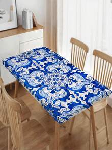 1 buah Taplak Meja Elastis Luar Ruangan, Desain Bermotif, Cocok Untuk Dapur, Ruang Makan, Aktivitas Luar Ruangan, Piknik, Berkemah, Pesta di Halaman, Pesta Ulang Tahun, Perlengkapan Dapur, Dapat Dicuci dengan Mesin - A - View 8