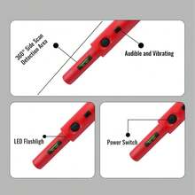 New Design Portable Metal Detector, 360° Omnidirectional Detection Rod, Equipped With LED Flashlight, Outdoor Metal Search Equipment - Multicolor - View 5