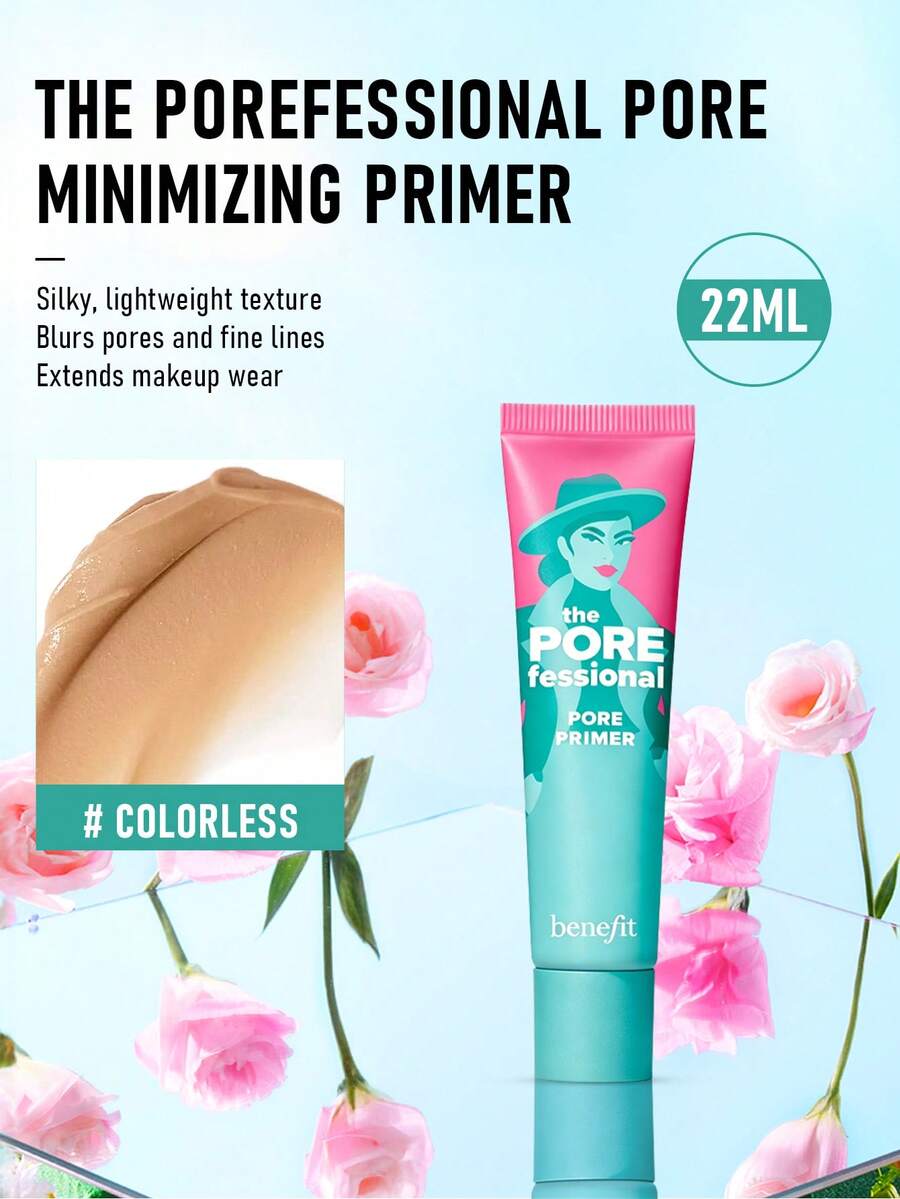Benefit The POREfessional 毛孔隱形妝前乳 22ml/0.75 Oz | 絲滑輕盈配方快速模糊毛孔外觀 | 無油配方 | 打造平滑霧面妝效 | 適合所有膚色 | 自然妝感 - 22毫升 - 查看 1