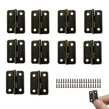 10pcs 18-24mm Vintage Small Hinges, 180 Degree Iron Hinges, Suitable For Gift Boxes, Wooden Boxes, DIY Accessories. - 24-18mm - View 1