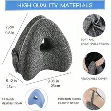 Side Sleeper Leg And Calf Pillow - Anti-Snoring Wedge Pillow, Lightweight Breathable And Hypoallergenic Fabric, Washable And Removable Polyester Pillowcase, Ideal Gift For Side Sleepers, Side Sleeping Pillow, Aid For Comfortable Sleep - Multicolor - View 11