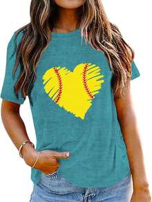 Women T-Shirts - 1-青色 - 查看 4