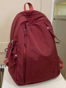 This Solid Color Backpack Design Can Be Worn As A Backpack, A Shoulder Bag, Or A Handbag - Multicolor - View 12