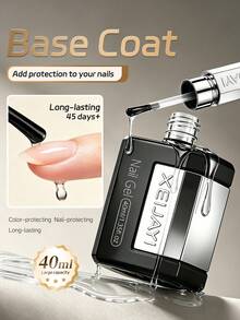 1 Botol 40ml Base Layer Gel Kuku, Minyak Dasar Ekstensi Gel yang Diperkuat, Kuku Gel UV LED yang Dapat Direndam - Satu ukuran cocok untuk semua. - View 1