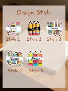 LICVIC Stiker Nama Pensil Kustom, Stiker Ponsel yang Dipersonalisasi, Label Nama Lucu, Stiker Laptop Nama Kustom, Hadiah Ulang Tahun dan Natal yang Dapat Disesuaikan - Gaya A - View 3