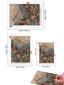5D DIY 鑽石畫｜自發熱風景鑽石畫套組，高畫質藝術鑽石，自然風景填滿，手工裝飾畫，全鑽鑲嵌手工藝套組，鍛鍊 DIY 技巧與專注力 - 彩色 - 查看 3