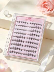 120 Clusters Of Light Makeup Double Flower False Eyelashes, Korean Soft DIY Handmade Eyelashes, Suitable For Light Makeup, Heavy Makeup And Daily Occasions, And Essential Cluster Comic Eyelashes, Cosmetics And Eye Shadow For Daily Commuting. - D - View 7