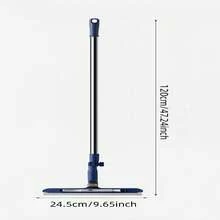 1件高處窗戶清潔工具，多功能旋轉雙面玻璃刮水器，家用窗戶清潔刮刀，居家清潔刮水器。不鏽鋼桿，ABS材質，矽膠刮水條清潔不留水漬 - 1套玻璃刮刀+3塊海綿條 - 查看 6