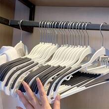 10/40pcs Heavy Duty Non-Slip Hangers (Free Hooks) - Durable, Sturdy, Space-Saving Design, Suitable For Shirts, Pants, Indoor Storage, Outdoor Drying, Clothing Display, Standard Hangers, Closet Organization - Multicolor - View 5