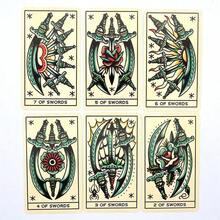 1 pieza Juego de Adivinación Misterioso Estilo Carta de Juego, Perfecto para Fiestas y Reuniones (Tatuaje) - Mostaza Amarilla - Ver 5