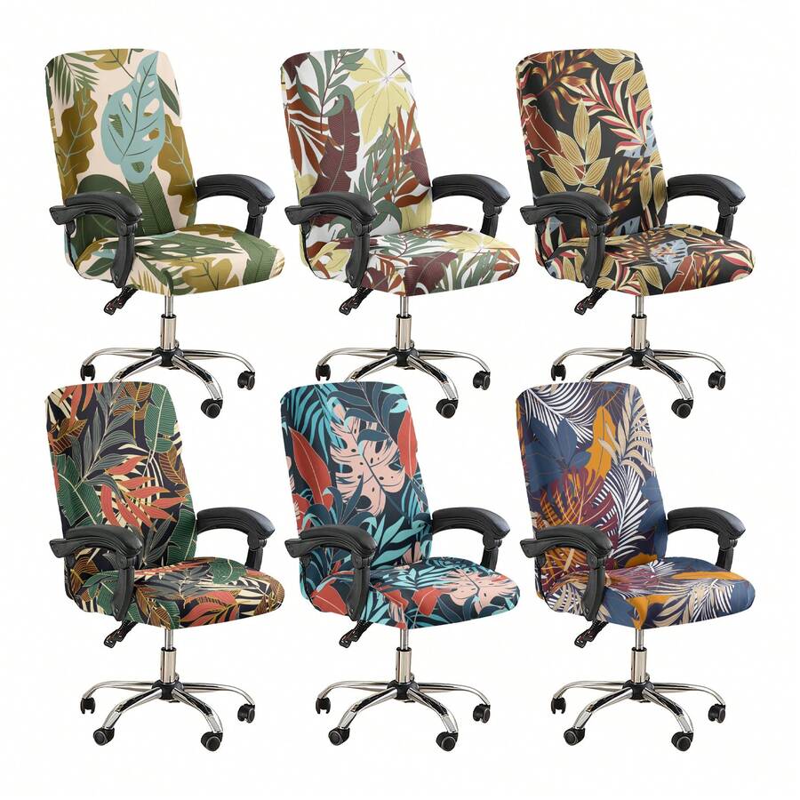 1 buah Sarung Kursi Kantor Bermotif, Sarung Kursi Gaya Minimalis, Cocok Untuk Kantor, Ruang Belajar, Ruang Keluarga, Sarung Kursi Kantor Bermotif dengan Resleting - beraneka warna - View 1
