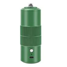 便攜式噴槍套裝含壓縮機，重力式噴槍，USB充電無線空氣壓縮機，附清潔噴槍，適用於繪畫、美甲、模型上色、彩妝 - 豎紋綠 - 查看 4