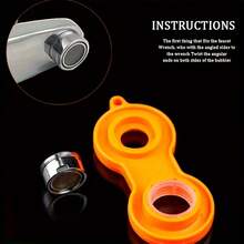 41pcs ABS M24 Thread Faucet Aerator Replacement With 1pc Orange Wrench,Easy Install Kitchen & Bathroom Tap Bubbler,Mixing Nozzle, No Electricity Needed, Water Saving Devices - 40Pack+1wrench - View 5