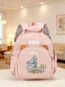 Ransel Mini Nilon yang Dapat Disesuaikan dengan Motif Unicorn Kartun, Tali Bahu yang Dapat Diatur, Penutup Resleting, Hadiah Ulang Tahun - MultiWarna - View 12