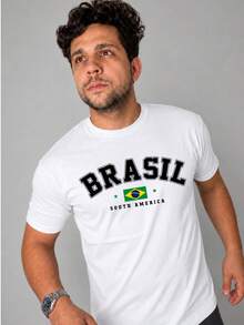 Men Plus Size T-Shirts - 白色 - View 1