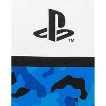 Playstation Boys Camo T-Shirt - White/Blue/Black - View 3