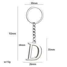 Minimalist Metal Alphabet Keychain, 1 Pc A-Z Initial Pendant, Stylish Bag Charm & Key Ring, Personalized Bag Charm, Gift For Friends & Lovers - Silver - View 6