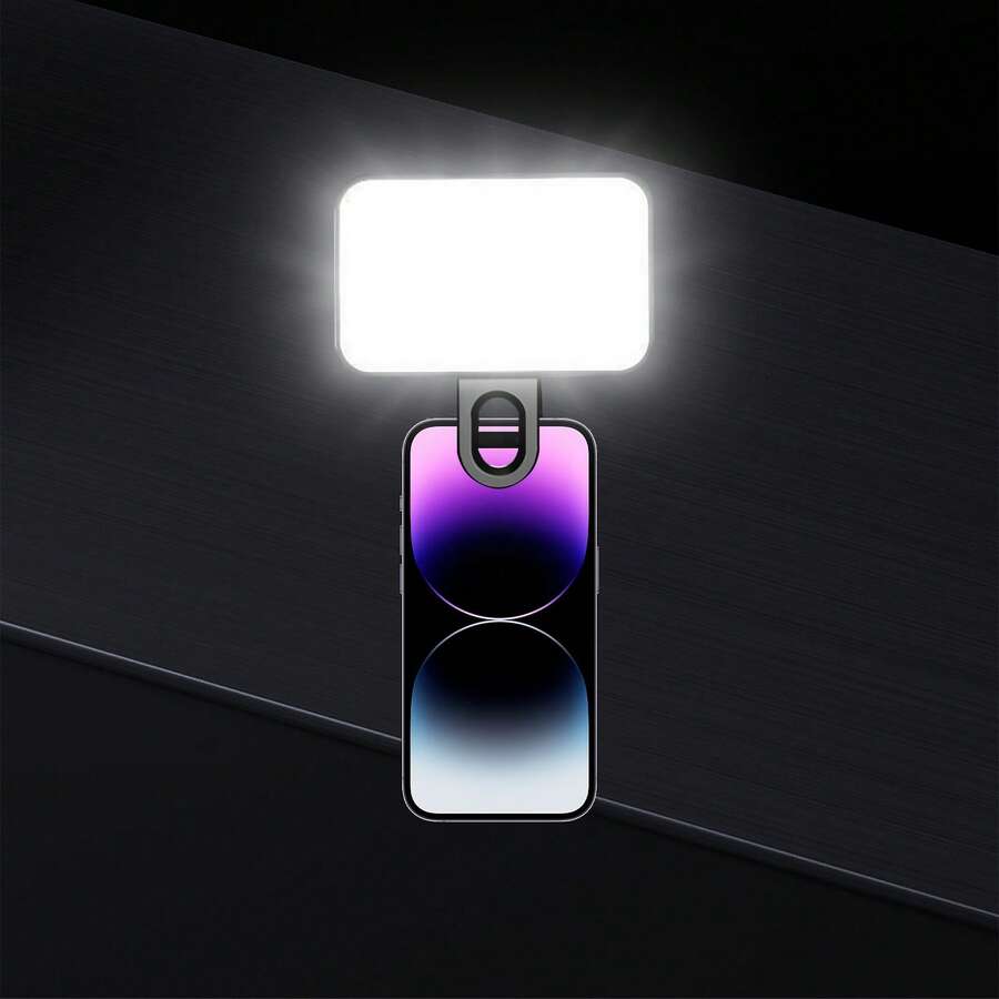 No 015062149-0001 冷暖双色温LED自拍环形灯，便携式自拍补光灯，夹式自拍灯，手机自拍灯，适用于手机和电脑，可用于化妆、Zoom会议、直播、Vlog拍摄，是自拍和视频通话的理想之选，150mAh电池，妇女节礼物