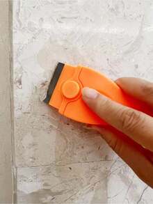 1Pc/3pcs Multi-Function Cleaning Scraper, Plastic Hand Scraper Tool For Removing Stickers Glue Labels, Household Kitchen Cleaning Helper - Orange Color - View 7
